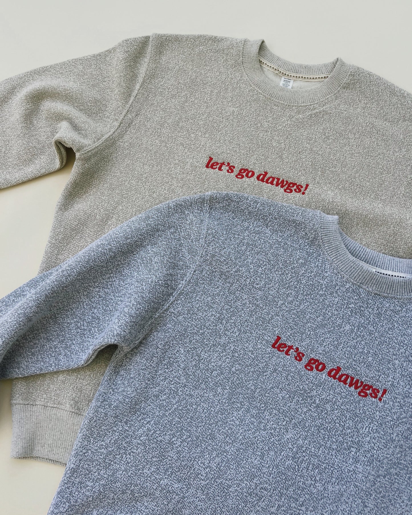 Cozy Let’s Go Dawgs Embroidered Crewneck