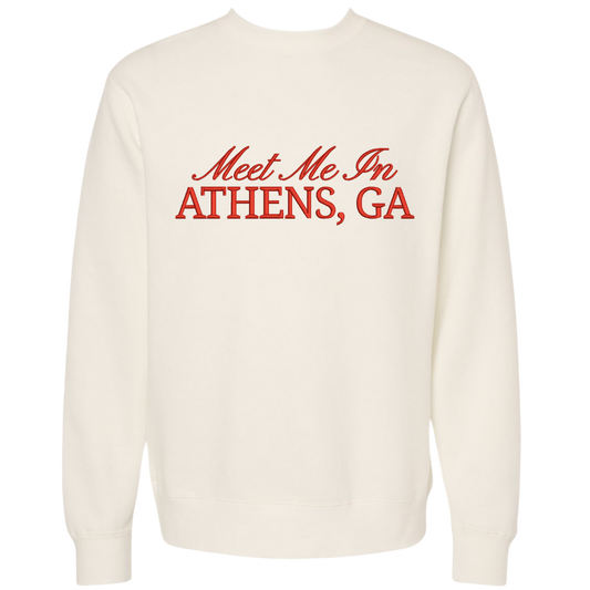 Meet Me In Athens Embroidered Crewneck