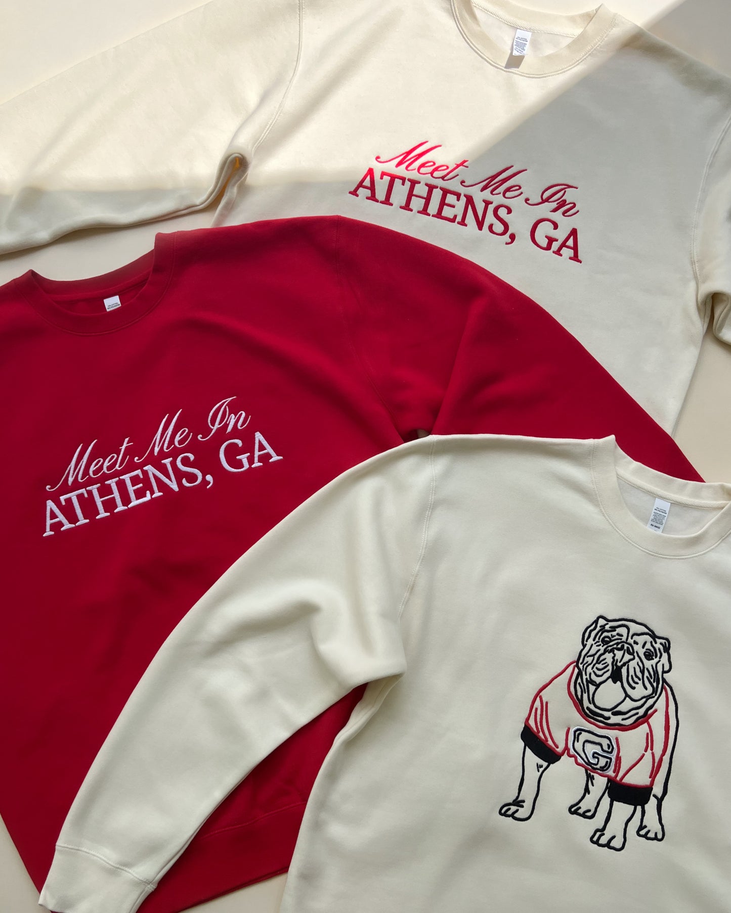 GA Bulldog Embroidered Crewneck