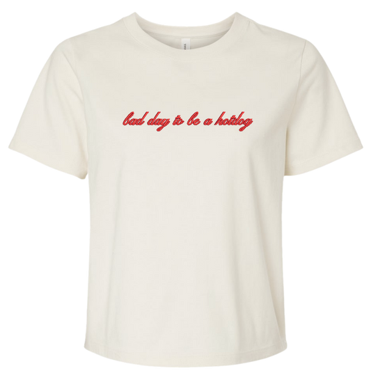 Bad day to be a hotdog Boxy Cropped Tee