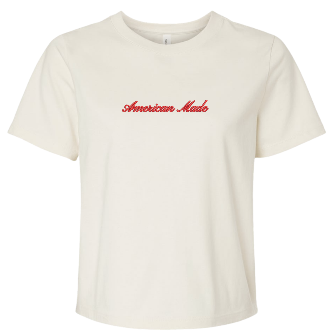 American Made Boxy Cropped Tee