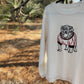 Bulldog Embroidered Corduroy Crewneck