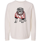 Bulldog Embroidered Corduroy Crewneck
