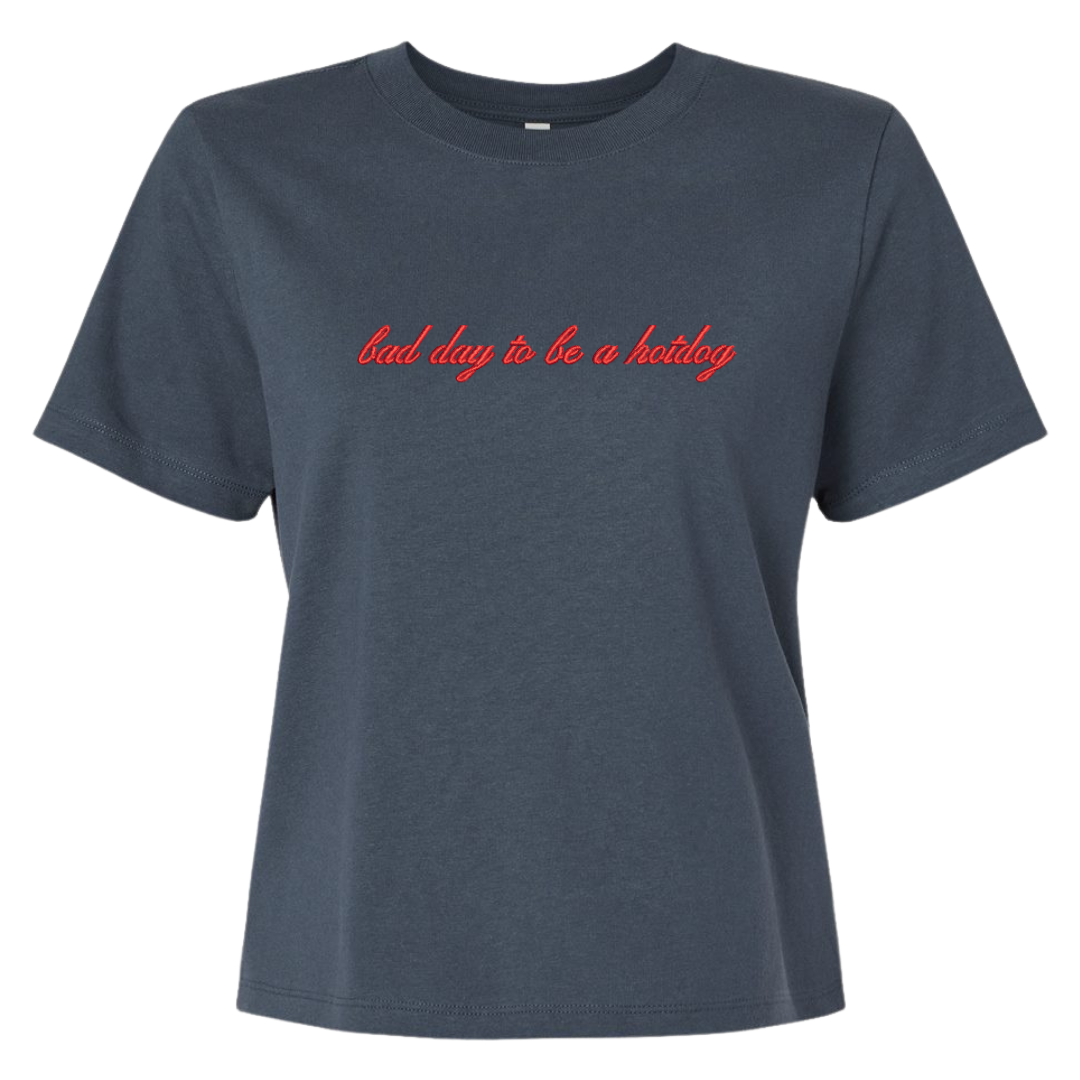 Bad day to be a hotdog Boxy Cropped Tee