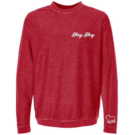 Glory,Glory Embroidered Corduroy Crewneck