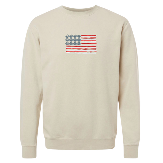 Coastal Patriotic Flag Crewneck