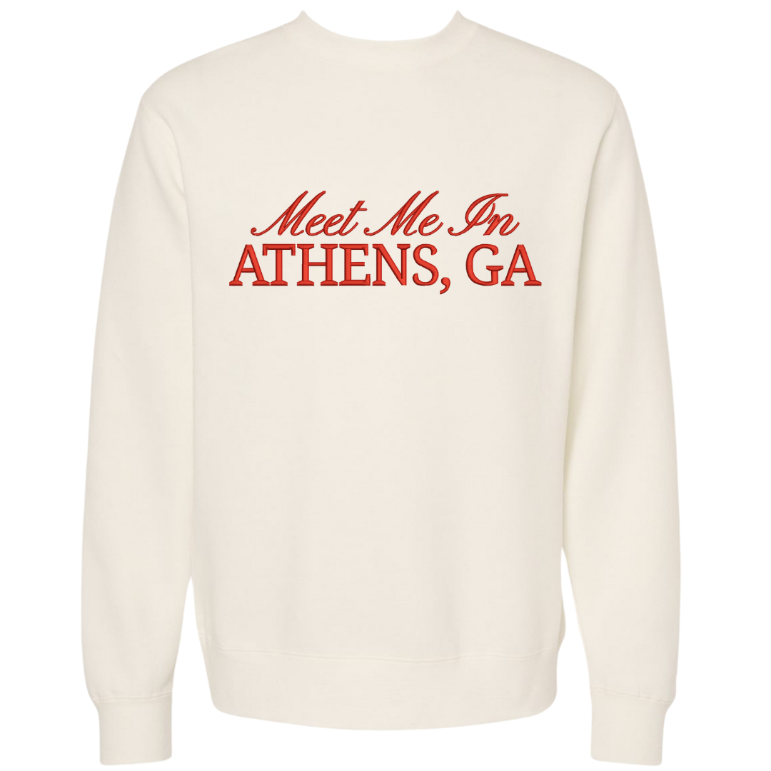 Meet Me In Athens Embroidered Crewneck